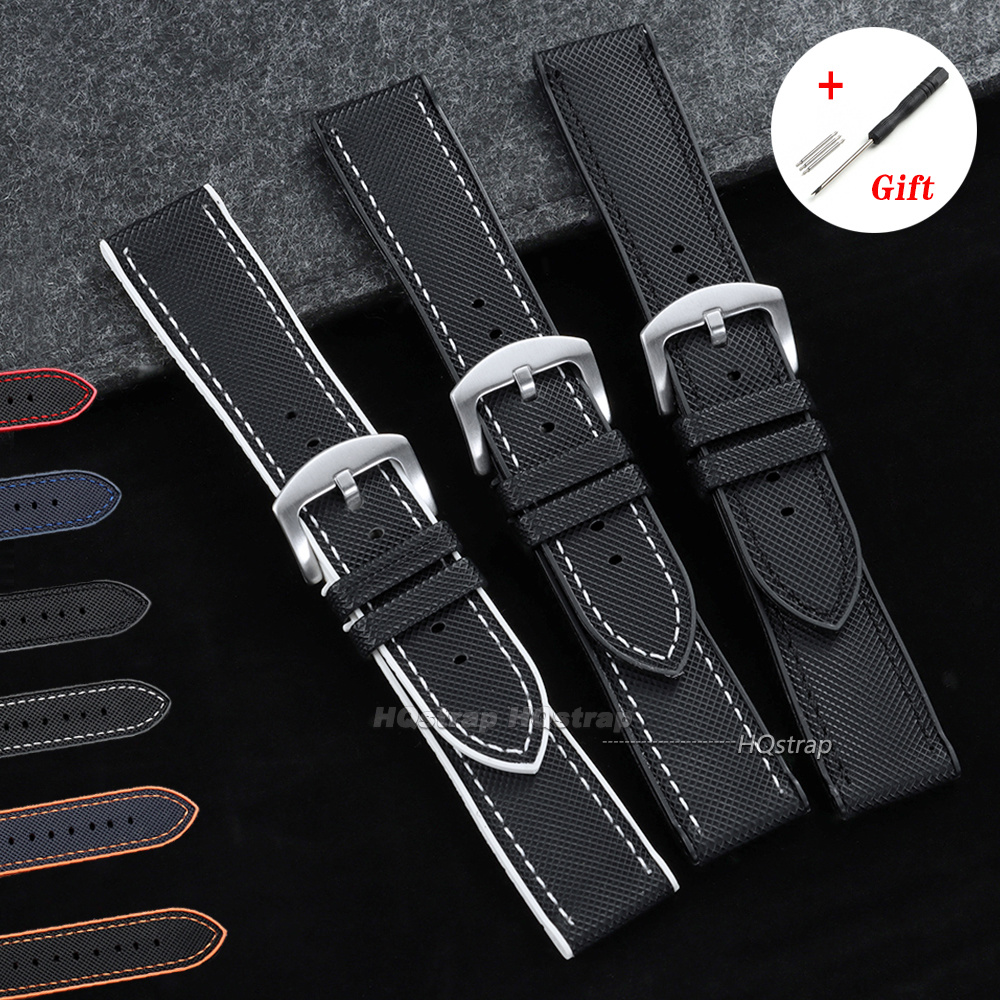 Suede Strap Watch - Nylon Sailcloth Rubber Hybrid Watch Strap