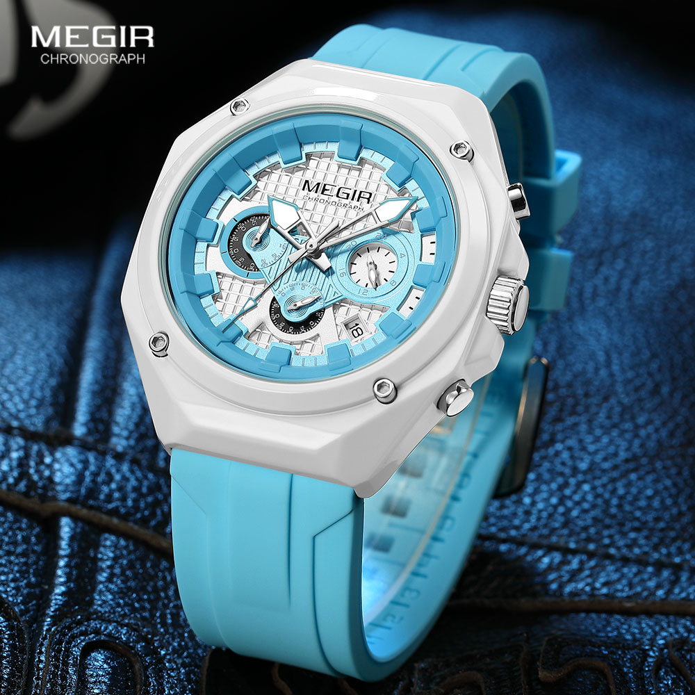 Silicone Band Women - MEGIR New Unisex Sport Quartz Watches