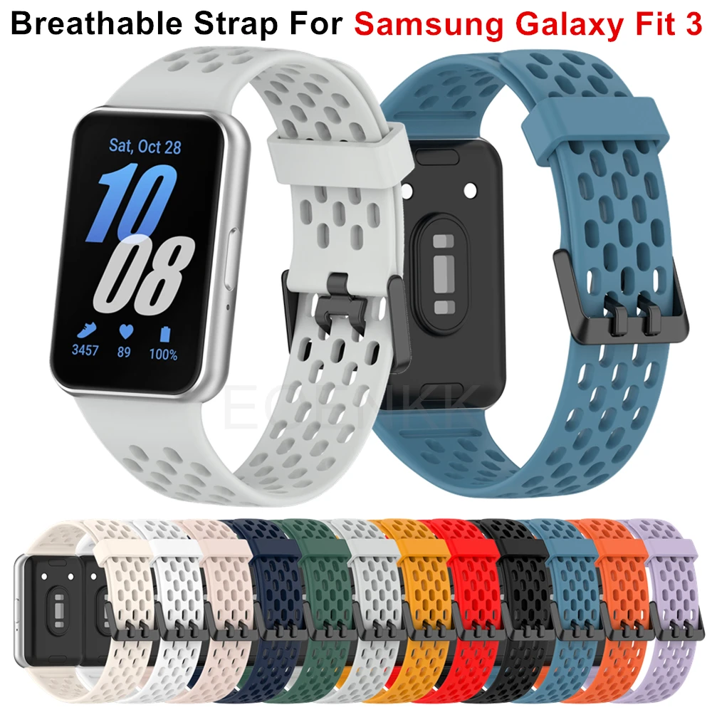 Silicone Band Women - Breathable Strap for Samsung Galaxy Fit