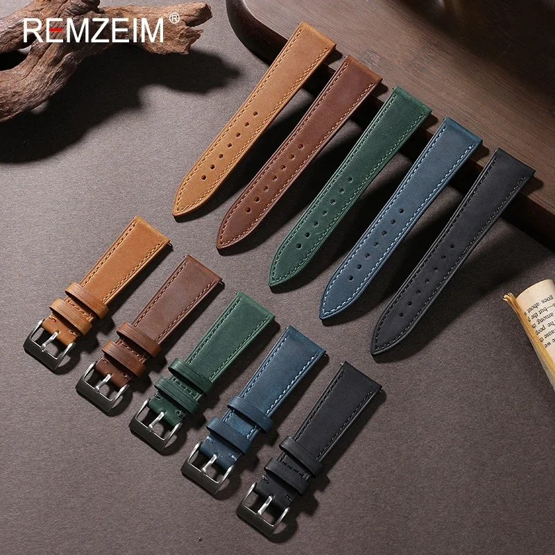Nato Strap Nylon - Crazy Horse Quick Release Leather Watch