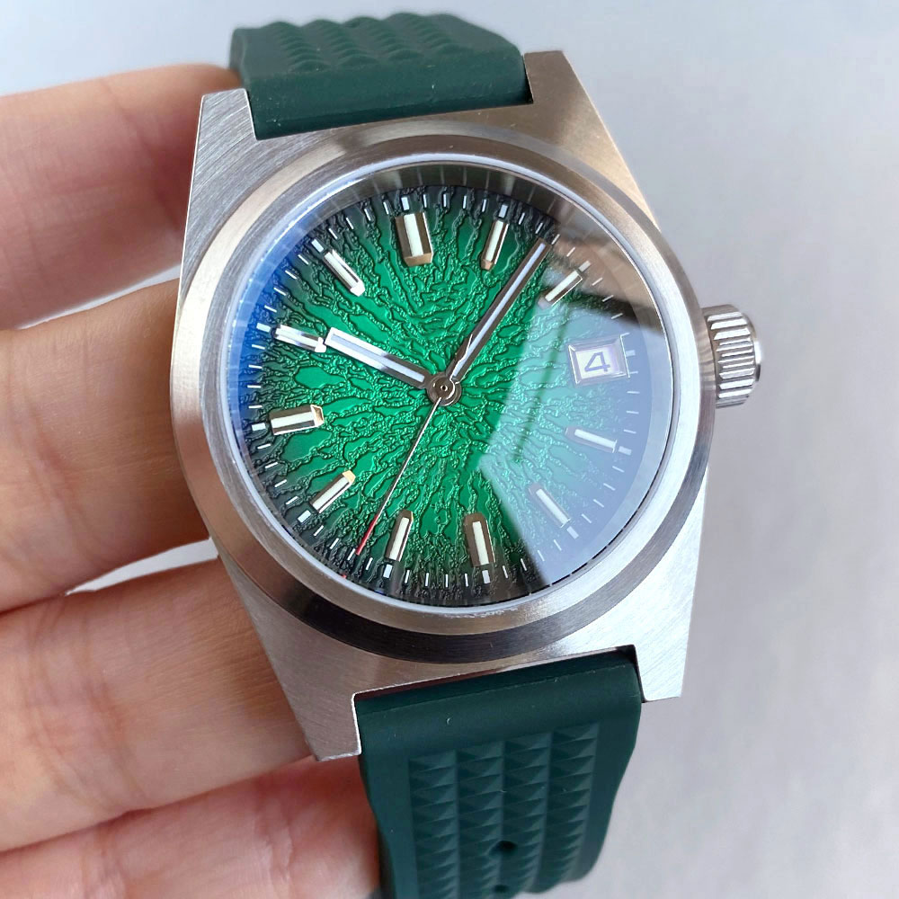 New 38mm Mechanical Watch Men  - đánh giá và giá Rubber Strap Diver