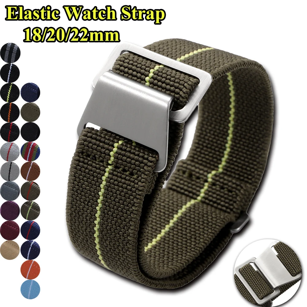 Elastic Watch Strap 18mm 20mm  - đánh giá và giá Parachute Strap Elastic