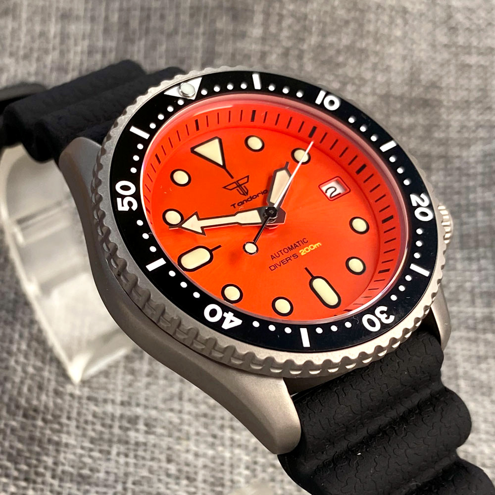 Tandorio 41mm Titanium NH35 Me - đánh giá và giá Rubber Strap Diver