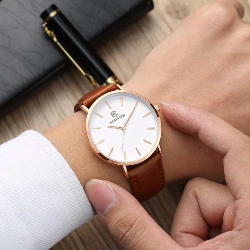 Fashion Ultra Thin Men's Quart - đánh giá và giá Leather Watch Band Men