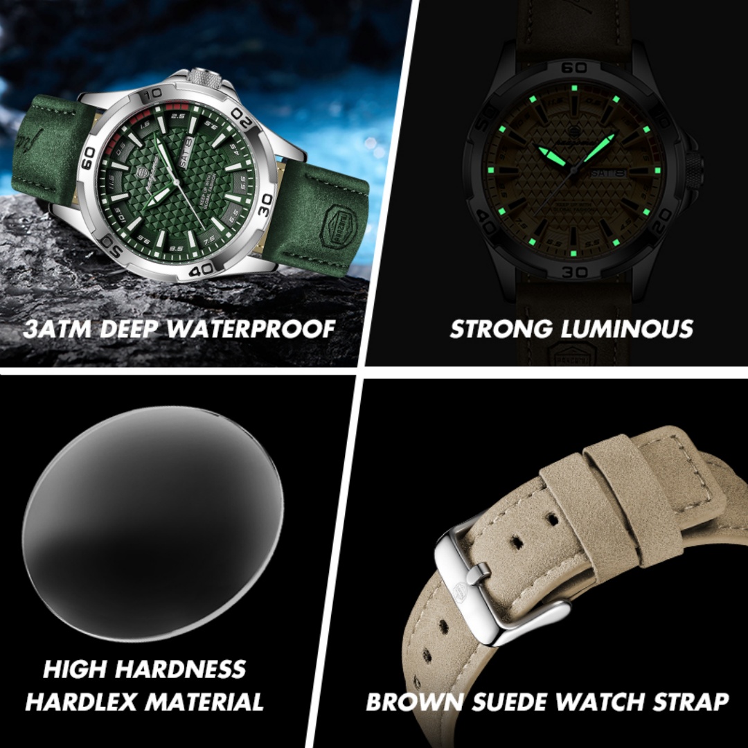 PAAZOMU Luxury Brand Men Watch - đánh giá và giá Leather Watch Band Men