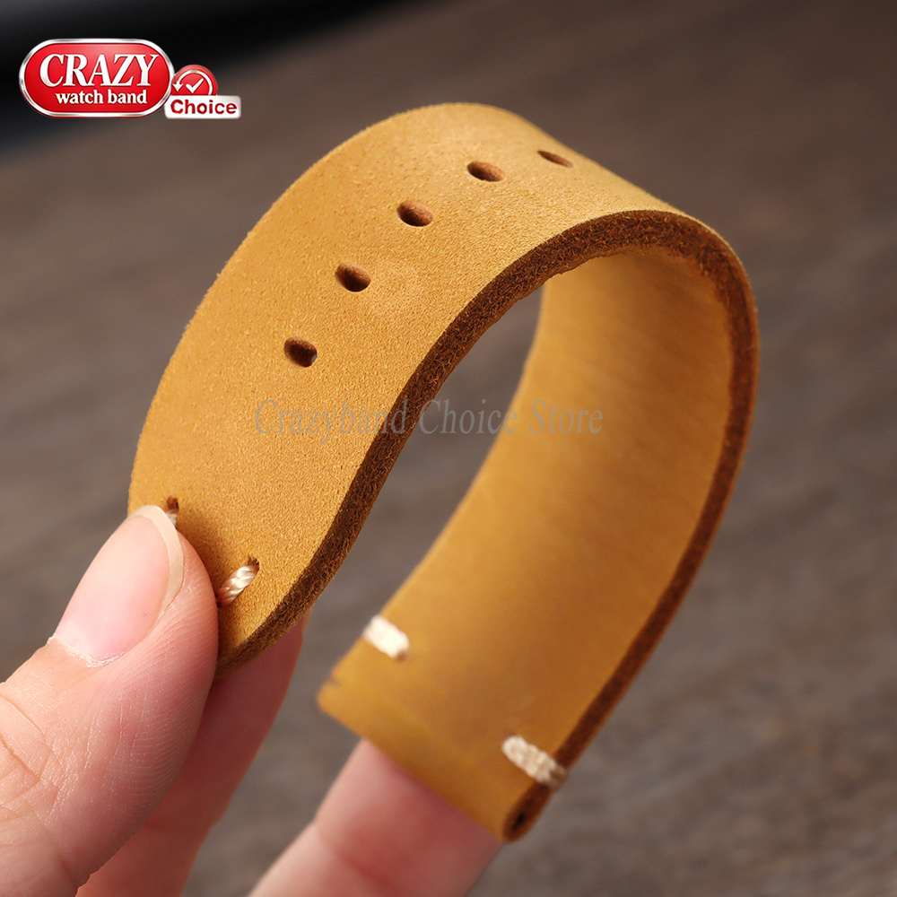 Handmade Cowhide Watch Band 20 - đánh giá và giá Suede Strap Watch