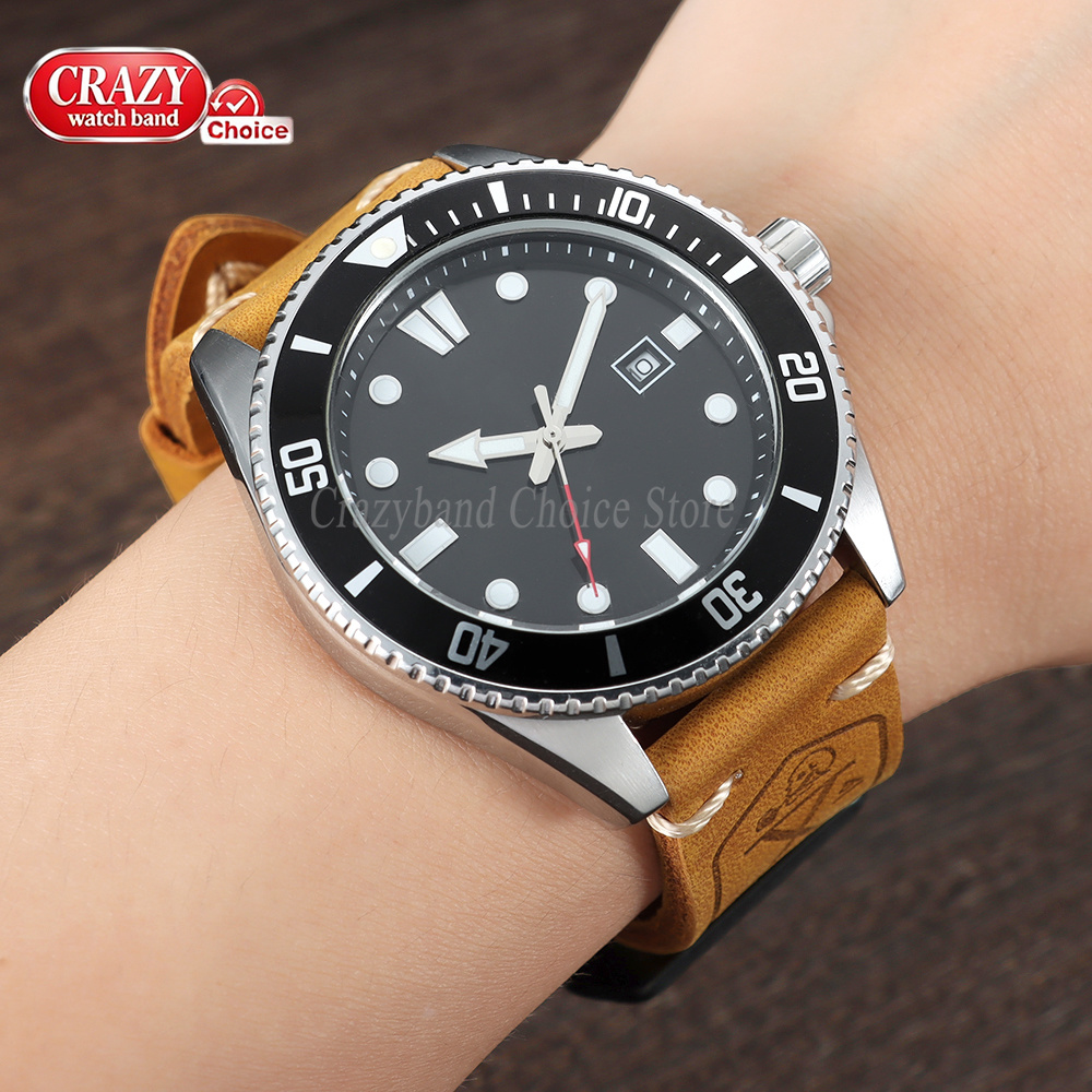 Handmade Cowhide Watch Band 20 - đánh giá và giá Suede Strap Watch
