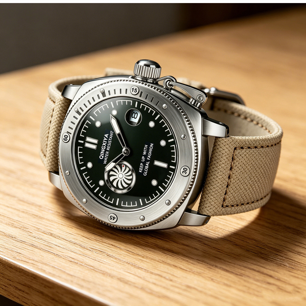 Cool Creative Khaki Canvas Str - đánh giá và giá Canvas Strap Watch