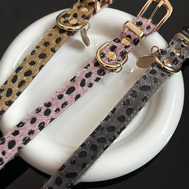 Leopard Pattern Small Dog Coll - đánh giá và giá Leather Strap Quick Release