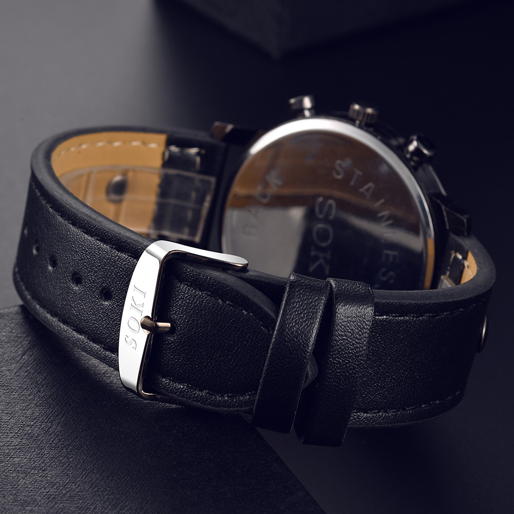 Sleek Men’s Watch Chic Brown L - đánh giá và giá Leather Watch Band Men