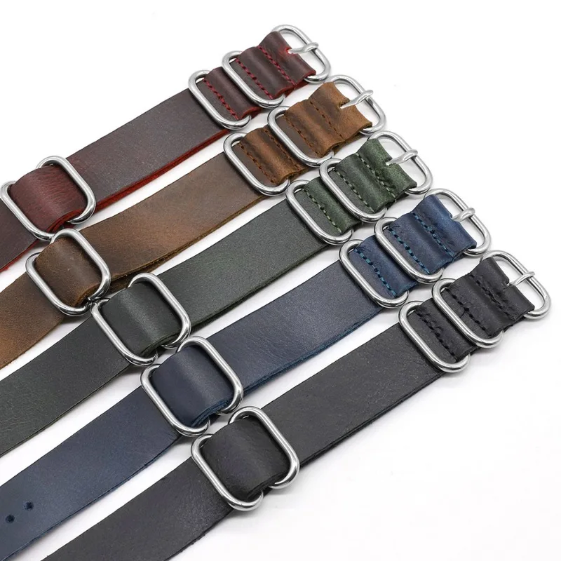 Vintage Genuine Leather Watch  - đánh giá và giá Nato Strap Nylon