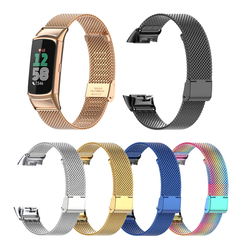 Suitable for Fitbit Charge 5/6 - đánh giá và giá Mesh Strap Metal