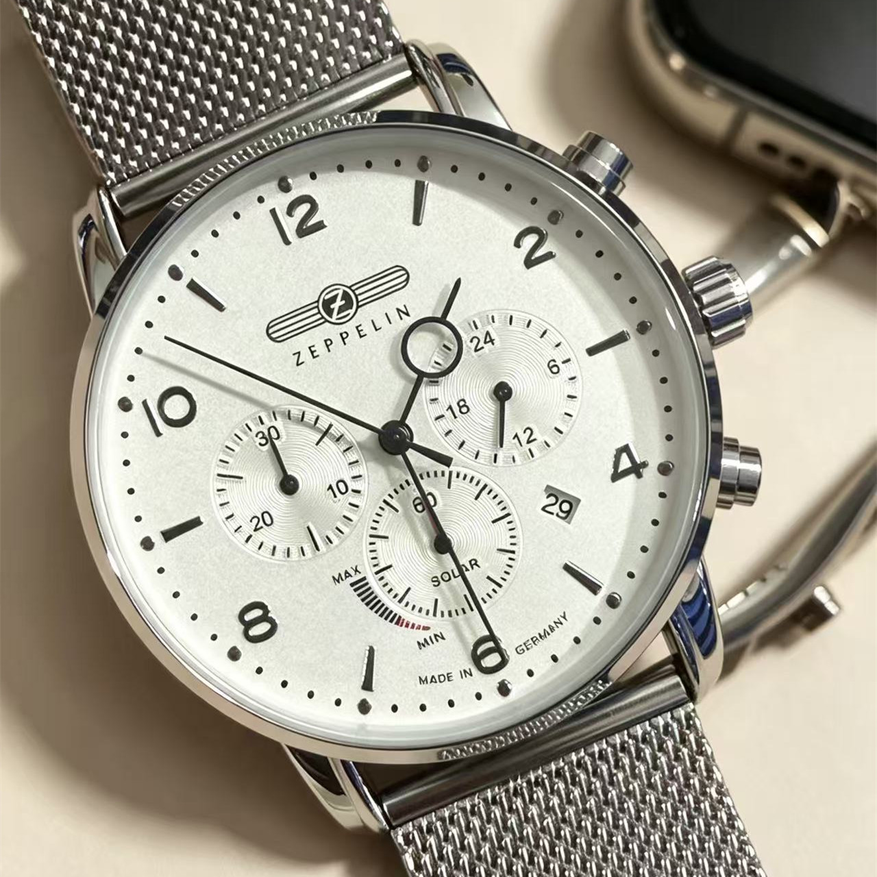 Zeppelin Airship Automatic Dat - đánh giá và giá Leather Watch Band Men