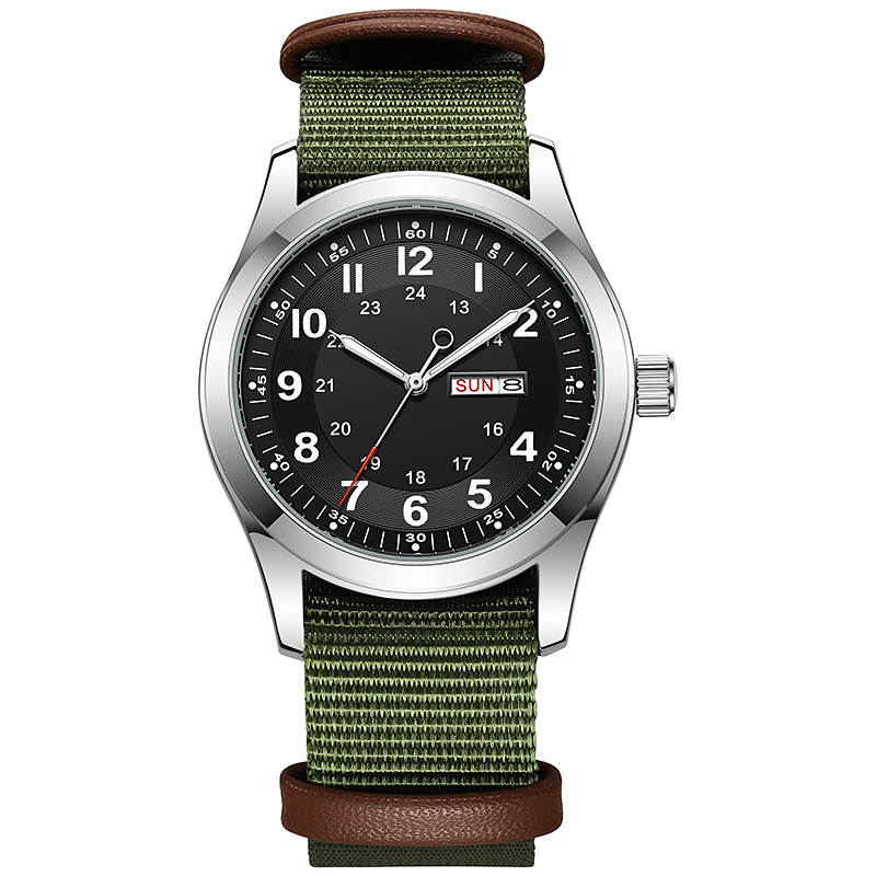 2026 Men's 42mm Watch Glow in  - đánh giá và giá Canvas Strap Watch