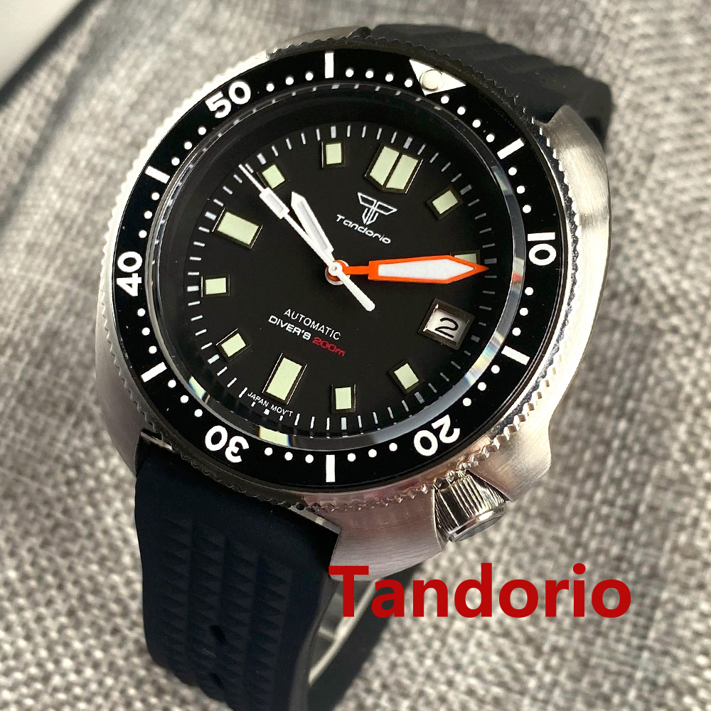 Tandorio 44mm Japan NH35/PT500 - đánh giá và giá Rubber Strap Diver